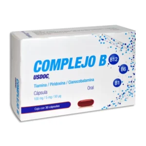 Complejo B Tiamina, Piridoxina, Cianocobalamina. C/ 30 Caps