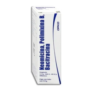 Neomicina, Polimixina B, Bacitracina 3.5 Mg - 5000 U - 400 U/G Ungüento Oftálmico Caja Con Tubo Con 3.5 G