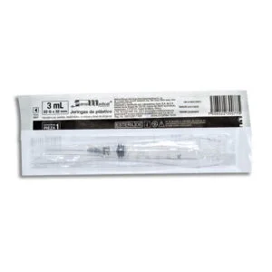 Jeringa 3ml aguja negra sensi medical