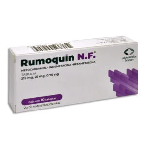 Metocarbomol, indomectina, betametasona c/10 tabs RUMOQUIN N.F