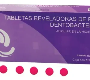 Tabletas reveladoras de placa dentobacterina c/100 tabs