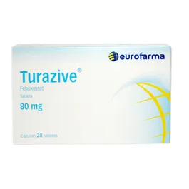 TURAZIVE (FEBUXOSTAT) 80 MG CAJA CON 28 TABS