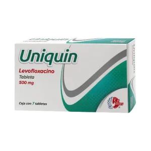 UNIQUIN (LEVOFLOXACINO) 500 MG CON 7 TABS