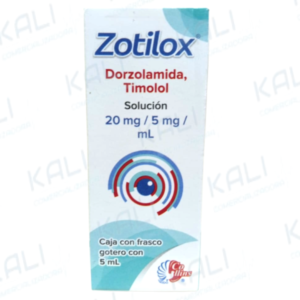 Dorzolamina, timolol 20mg/5mg c/5ml ZOTILOX