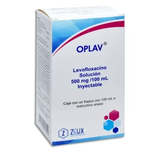 Levofloxacino solución 500mg/100ml inyectable, frasco con 100 ml / OPLAV