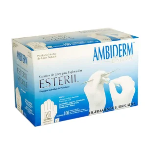 Guante Esteril Mediano Ambiderm, Caja Con 100 Pzs